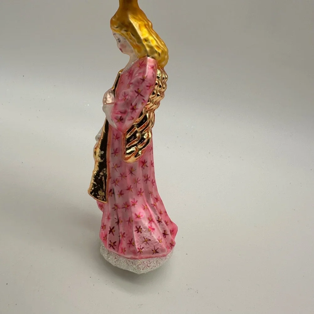 Christopher Radko HEAVENLY TRIUMPH 1996 Christmas Ornament, Angel, Horn, Pink‎